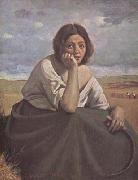 Jean Baptiste Camille  Corot Moissonneuse tenant sa faucille (mk11) Spain oil painting artist